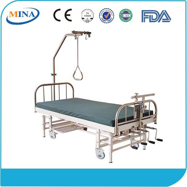 新しいタイプの病院の整形外科の牽引ベッドを持つ4つ回転レバー( ミナ- mb09)-金属製ベッド問屋・仕入れ・卸・卸売り