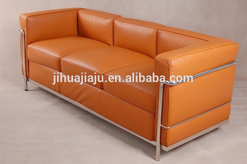 ルコルビュジエレプリカ3人掛けjh192cchaiseのラウンジのソファ-金属製椅子問屋・仕入れ・卸・卸売り