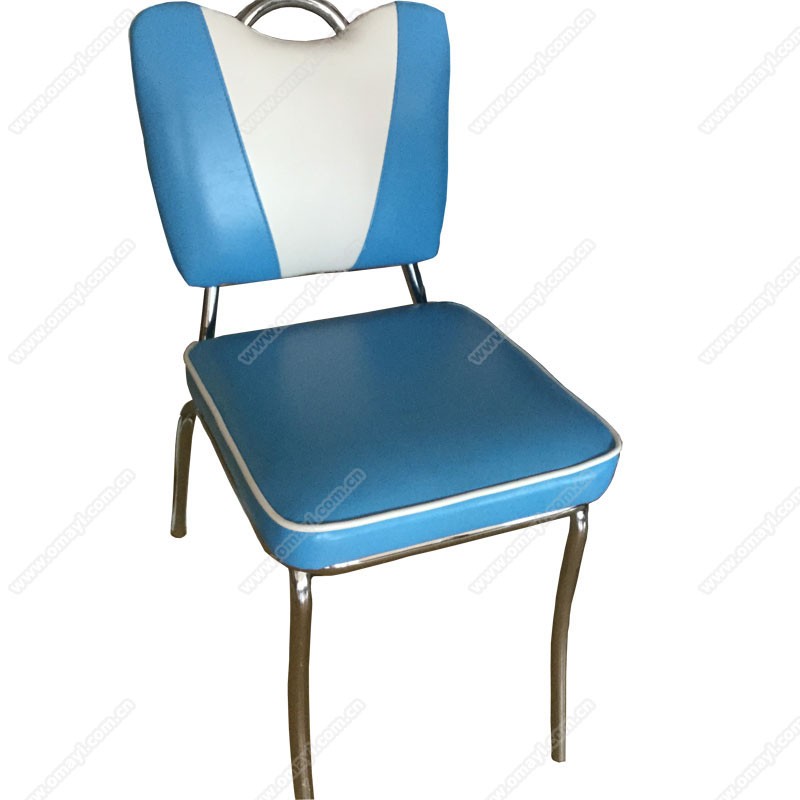 カラフルなレトロアメリカ1950 sダイナーシェイプレザーダイニングチェア-金属製椅子問屋・仕入れ・卸・卸売り