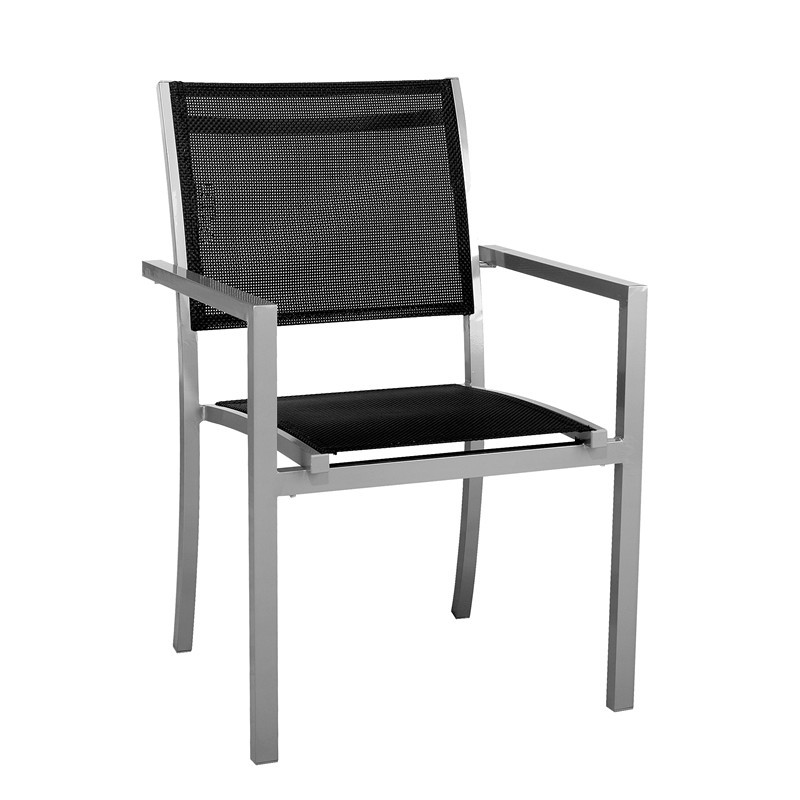 アルミフレーム屋外の積み重ね可能な椅子tslinシートとバック最高品質の卸売-金属製椅子問屋・仕入れ・卸・卸売り