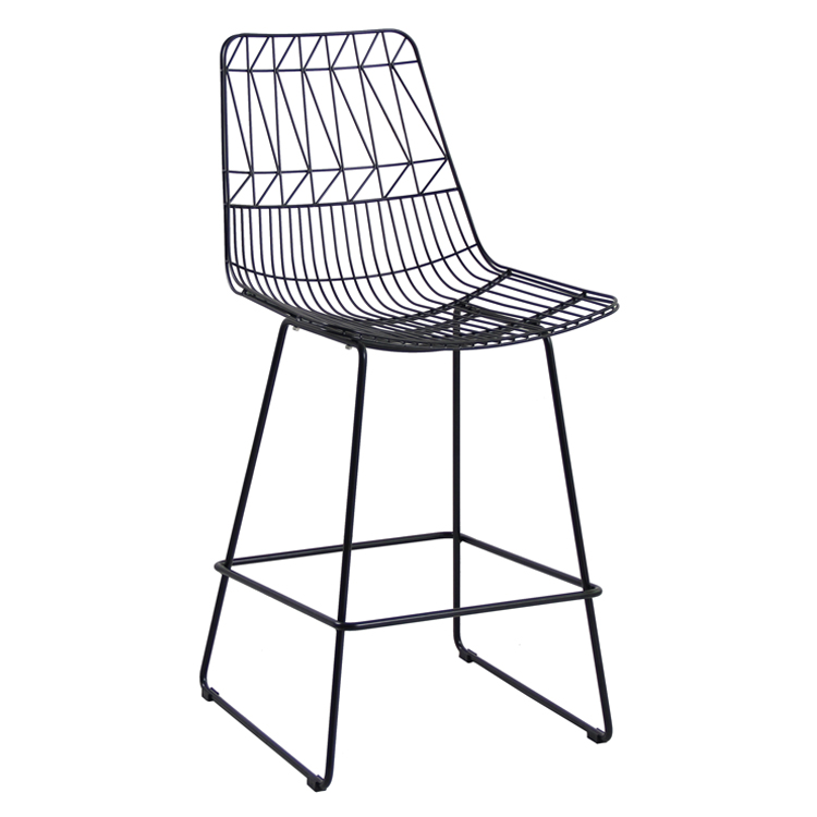 現代黒い金属製のバーの椅子-金属製椅子問屋・仕入れ・卸・卸売り