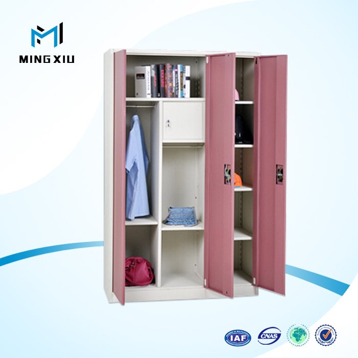 Mingxiuオフィス家具3ドア鋼ワードローブキャビネット/鉄食器戸棚デザイン-その他金属製家具問屋・仕入れ・卸・卸売り