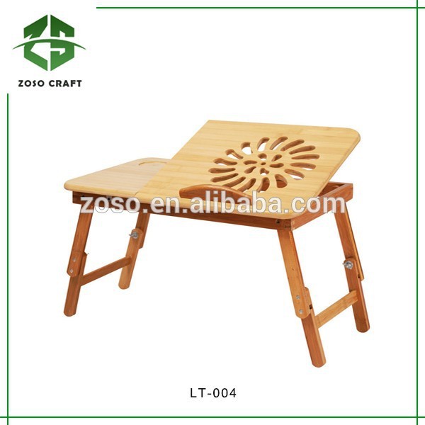 ヒマワリの形状の竹折りたたみラップトップテーブルベッドクーラー-コーヒーテーブル問屋・仕入れ・卸・卸売り