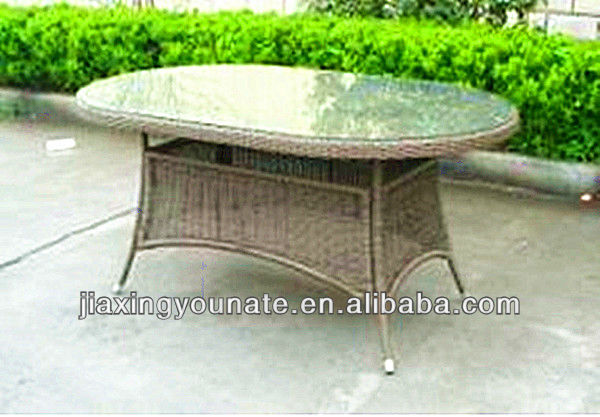 2016 UNT-R1042-T屋外籐gardenfurnitureダイニングテーブル中国製-屋外用テーブル問屋・仕入れ・卸・卸売り