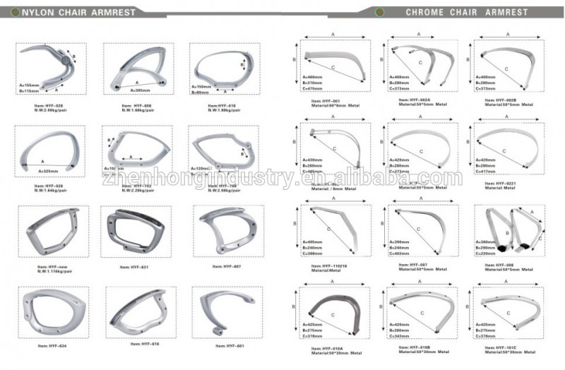 Alibabaの紅陽2015クロムとナイロン椅子のアームレストチェアオフィスチェアアームレストhyf-017部品-その他家具用部品問屋・仕入れ・卸・卸売り