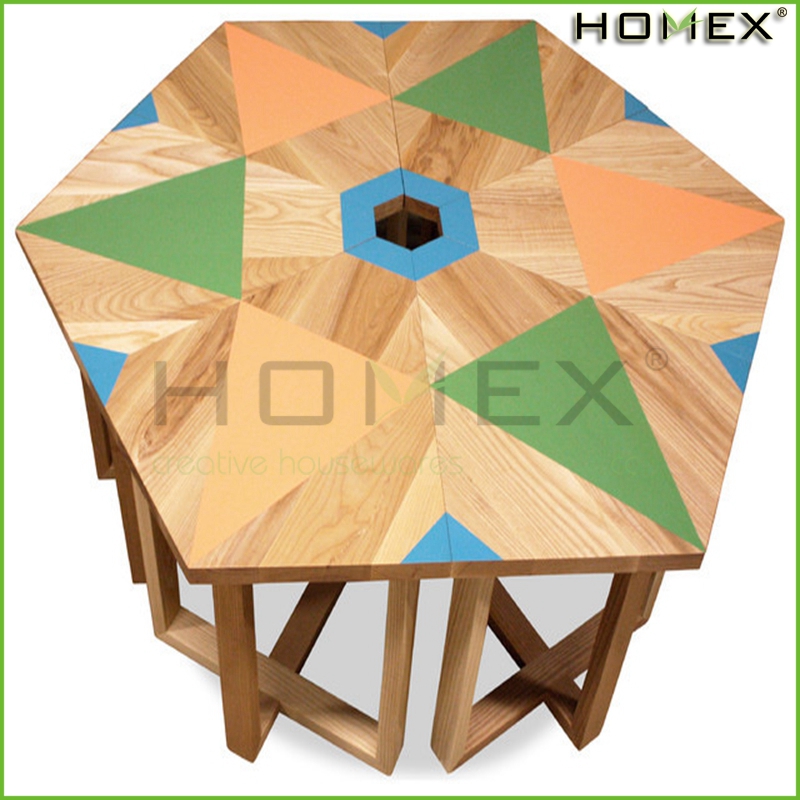 幾何学的なダイニングテーブルセットの6/homex_bsci-食卓問屋・仕入れ・卸・卸売り