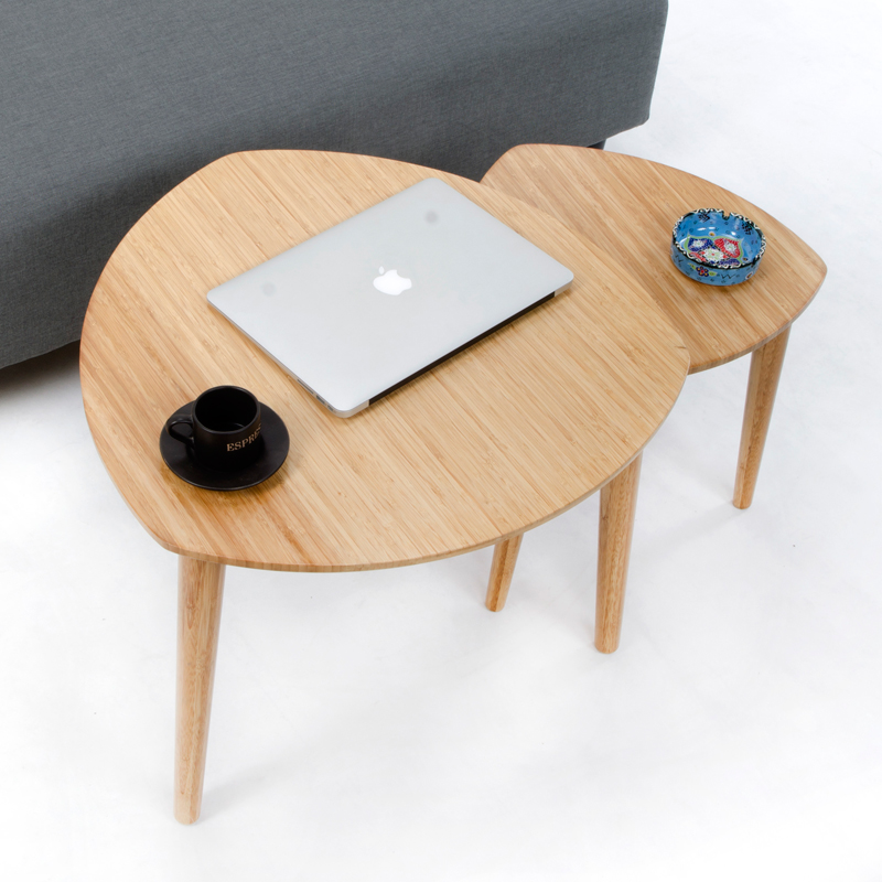特殊な三角形字型竹用サイドテーブルリビングルームでお茶やコーヒー-コーヒーテーブル問屋・仕入れ・卸・卸売り