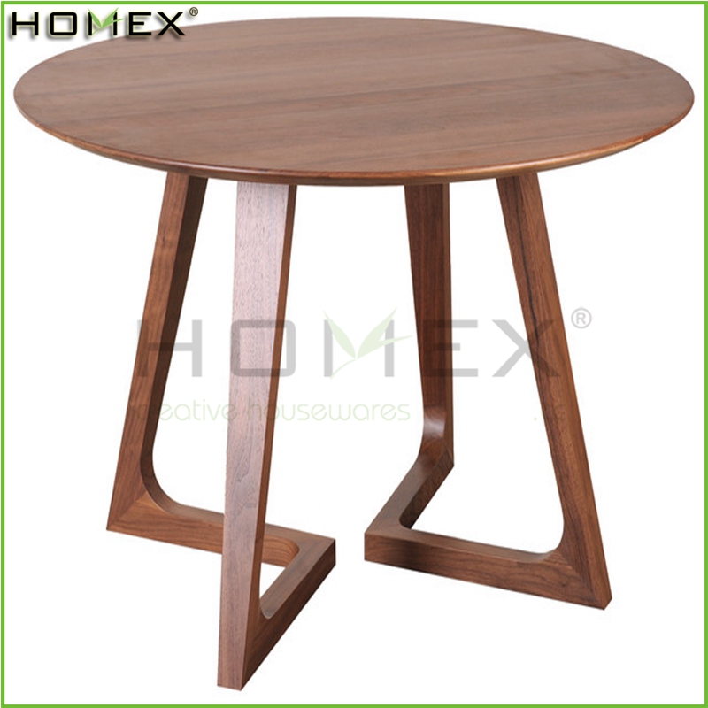 丸い木製のダイニングテーブル/木製のコーヒーテーブル/homex_bsci-食卓問屋・仕入れ・卸・卸売り