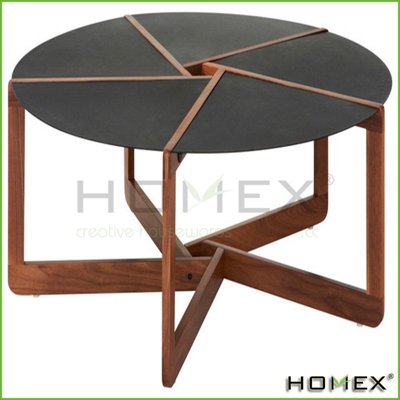 木製のコーヒーテーブルラウンドフロア/homex_bsci-コーヒーテーブル問屋・仕入れ・卸・卸売り