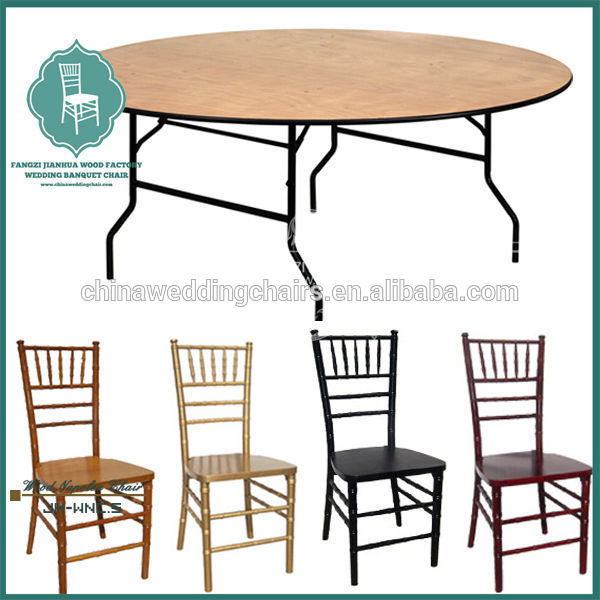 フォールディングラウンドパーティーダイニング木のテーブルと椅子-木製テーブル問屋・仕入れ・卸・卸売り