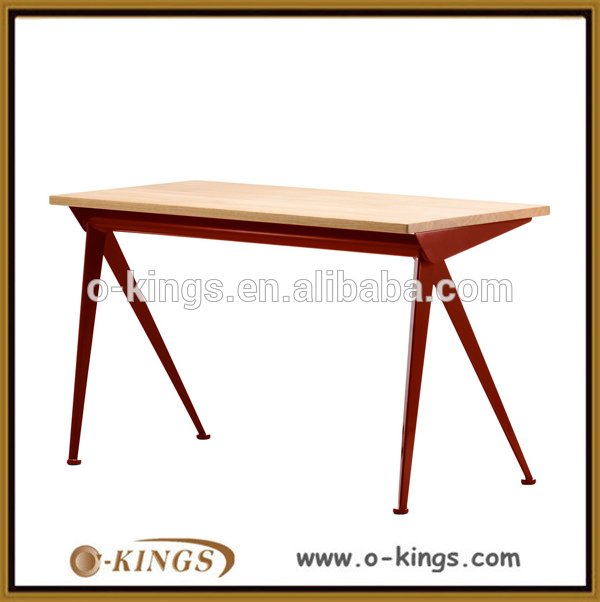 特別デザインホテルテーブルで薄い赤い脚-木製テーブル問屋・仕入れ・卸・卸売り