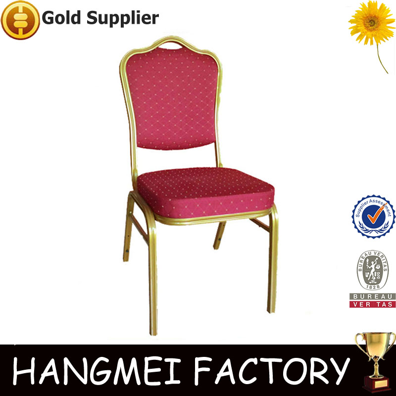 赤い布ラウンドバックアルミスタッカブル宴会ゴールデン椅子用ホテル-金属製椅子問屋・仕入れ・卸・卸売り