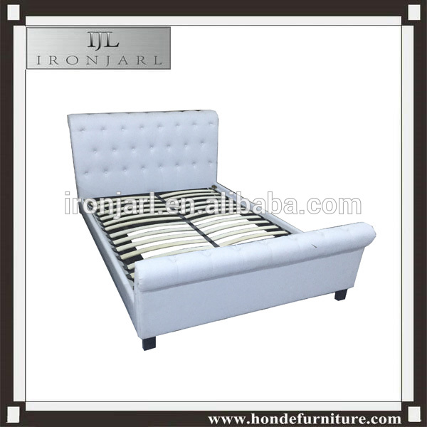 クイーンサイズボタンタフトpuレザーベッドBED-P-54-木製ベッド問屋・仕入れ・卸・卸売り