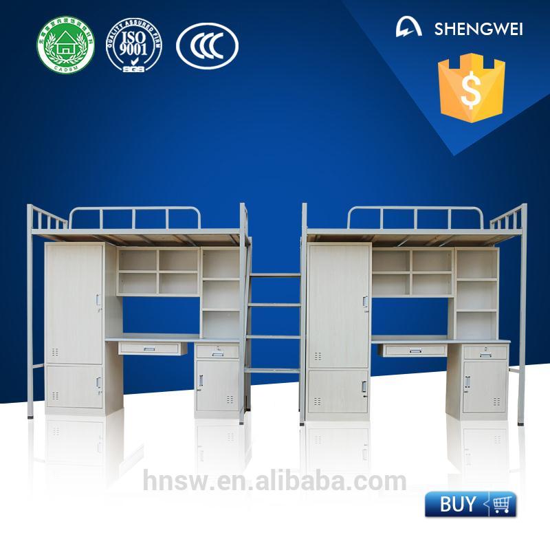 河南shengwei安い二段ベッド付き木製階段はしご金属単二段ベッド-ホテル用ベッド問屋・仕入れ・卸・卸売り