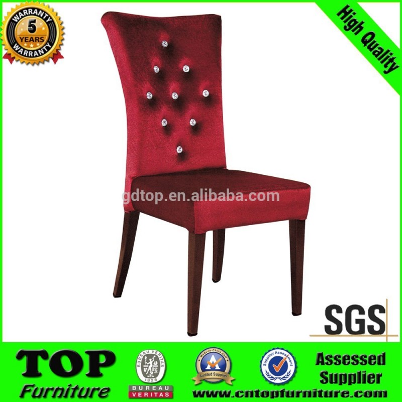 強い鋼管cy-5009赤い布とレストランの椅子-金属製椅子問屋・仕入れ・卸・卸売り