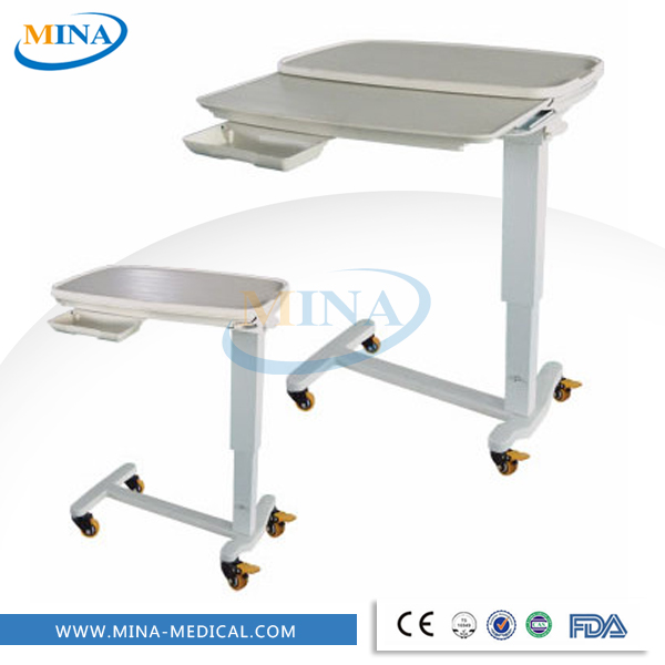 MINA-G06-J高さ調節可能overbedテーブルガススプリング2引き出し-プラスチックテーブル問屋・仕入れ・卸・卸売り