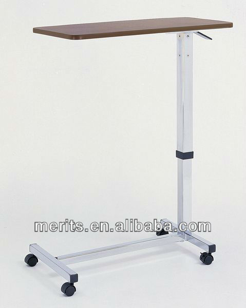 スイベルキャスターt110を装着hightの調整可能な病院のベッドテーブル折りたたみﾊオートタッチ-木製テーブル問屋・仕入れ・卸・卸売り
