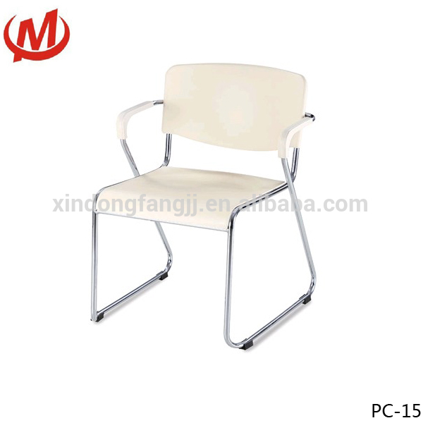 ホワイトカラーのプラスチック製のオフィスチェア-金属製椅子問屋・仕入れ・卸・卸売り