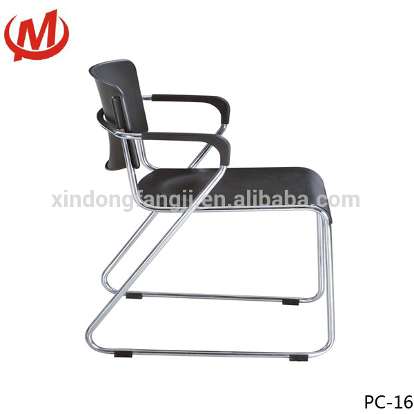 ブラックカラープラスチックオフィス椅子-金属製椅子問屋・仕入れ・卸・卸売り