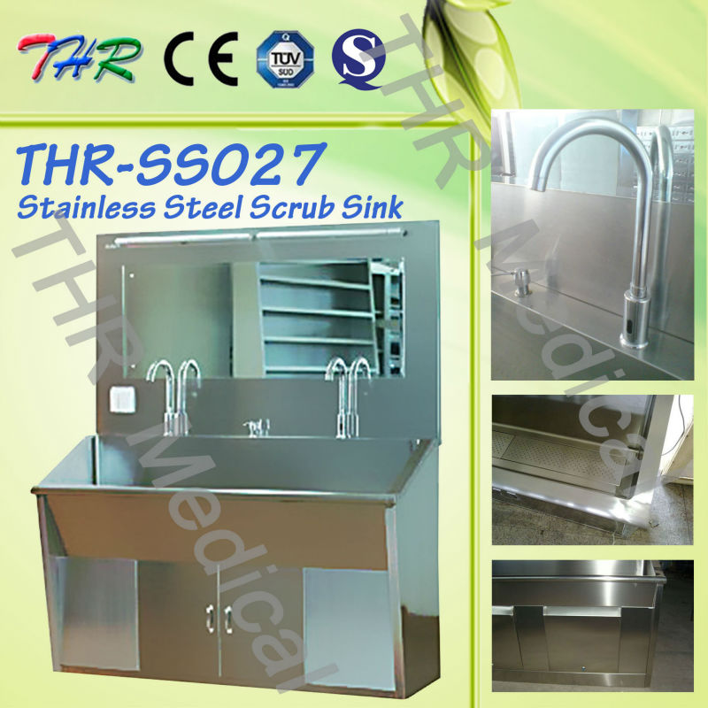 THR-SS027二人のステンレス鋼病院洗浄槽-その他金属製家具問屋・仕入れ・卸・卸売り