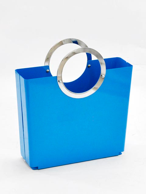 スタイリッシュ な ブルー色ハンドバッグ形状マガジンラック-その他プラスチック製家具問屋・仕入れ・卸・卸売り