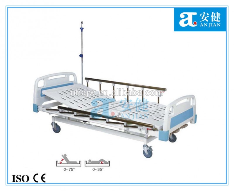 病院の家具aj-104409a2を使用した機能マニュアル医療ベッドの病院のベッド-金属製ベッド問屋・仕入れ・卸・卸売り