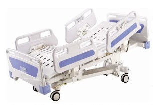 最高品質five機能エポキシコーティングされたスチールフレーム電気病院のベッド-病院用ベッド問屋・仕入れ・卸・卸売り