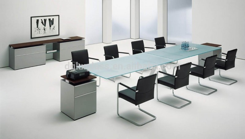10人の会議テーブル-ガラス製のテーブル問屋・仕入れ・卸・卸売り