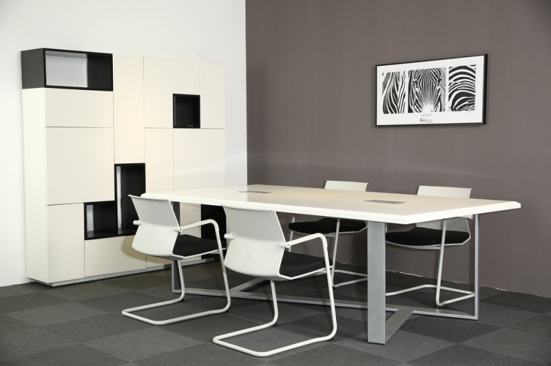 新しい近代的なオフィス家具会議用テーブル電源コンセント-金属製テーブル問屋・仕入れ・卸・卸売り