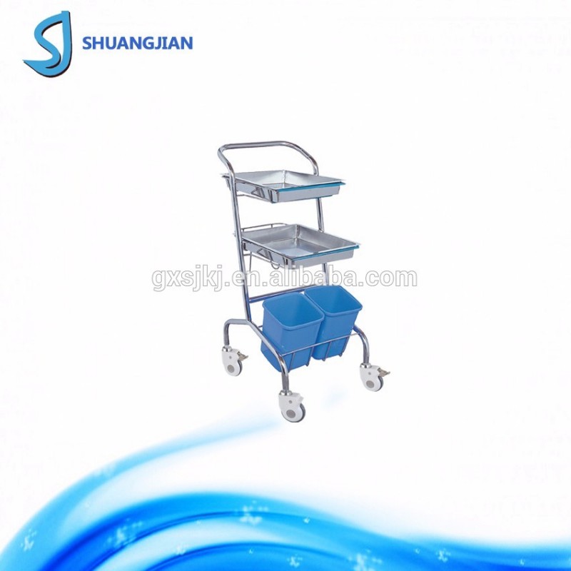 SJZY01-D shuangjianステンレス鋼治療トロリー-病院用トロリー問屋・仕入れ・卸・卸売り