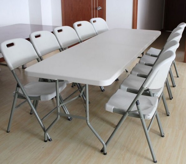 8- フット商業倍- で- 半分の長方形のテーブル-会議用テーブル問屋・仕入れ・卸・卸売り