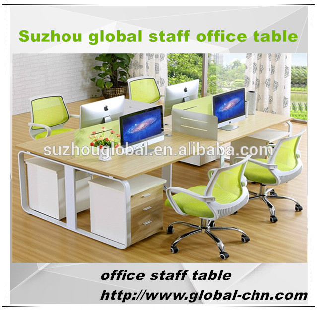うまく機能オフィス家具供給高級スタッフテーブル用3/4人-オフィスパーティション問屋・仕入れ・卸・卸売り