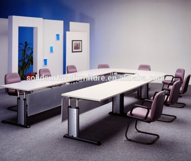 アクリル固体表面現代のu形の会議テーブル-会議用テーブル問屋・仕入れ・卸・卸売り