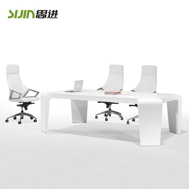 家具の豪華な2015offfice会議室のテーブル、 ミーティングテーブル白-木製テーブル問屋・仕入れ・卸・卸売り