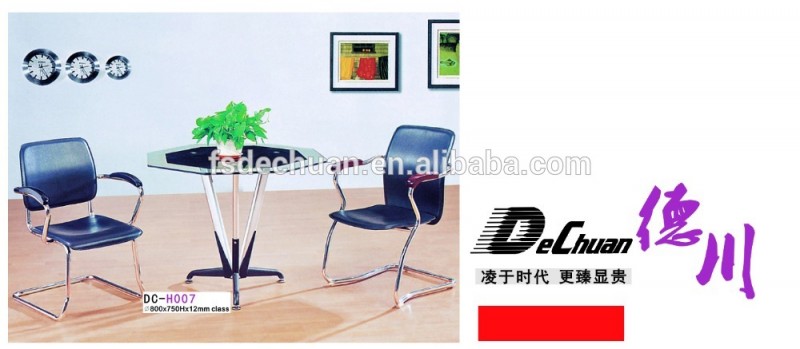 最高の価格dechuanオフィス家具会議テーブル用販売-ガラス製のテーブル問屋・仕入れ・卸・卸売り