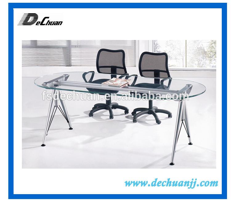 Dechuan新しいモデルオフィスガラス会議テーブル用販売-ガラス製のテーブル問屋・仕入れ・卸・卸売り