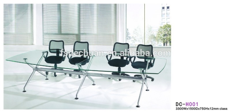 安い価格現代オフィスガラス会議テーブル用会議-ガラス製のテーブル問屋・仕入れ・卸・卸売り