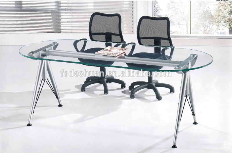 2016オフィス会議家具4シーター会議テーブルデザイン-ガラス製のテーブル問屋・仕入れ・卸・卸売り