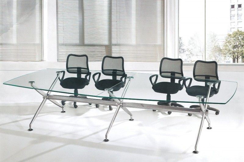 現代のオフィス家具ガラス会議テーブル特定の使用と商業家具オフィス会議会議テーブル-ガラス製のテーブル問屋・仕入れ・卸・卸売り