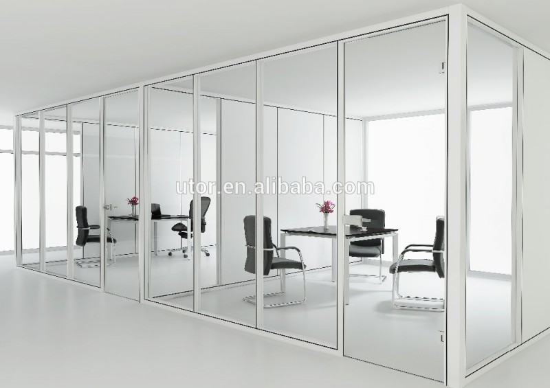 アルミフレームオフィスガラス壁パーティション(HK85-series)-オフィス用デスク問屋・仕入れ・卸・卸売り