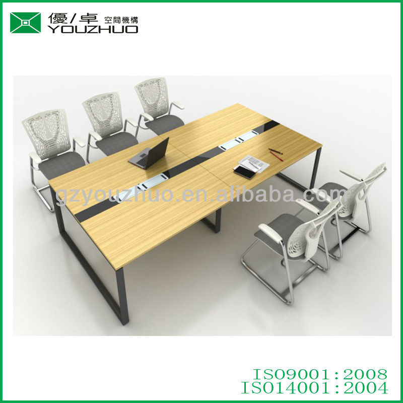 2016パンの形鋼チューブアップブレースフレーム4人オフィス会議机テーブルオフィス家具-木製テーブル問屋・仕入れ・卸・卸売り