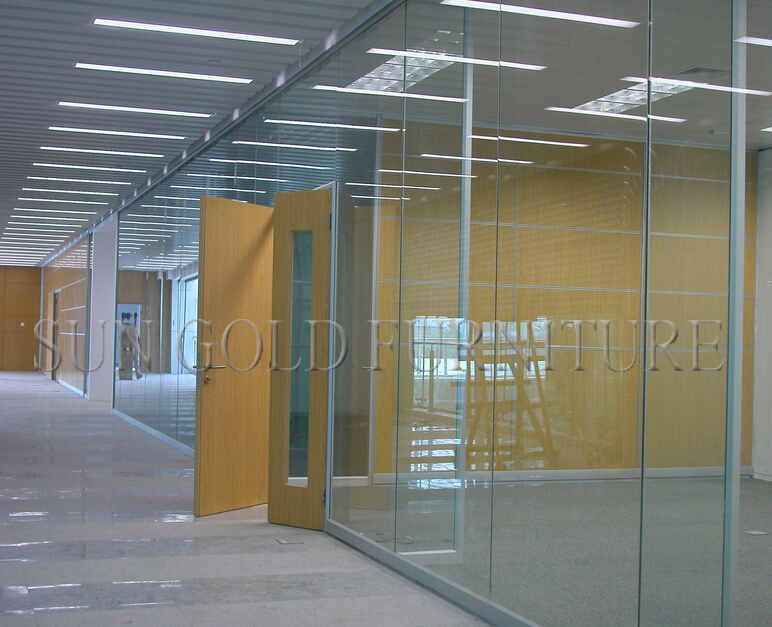 現代フラットクリアガラス壁価格オフィス積層パーティション( SZ-WS619)-オフィスパーティション問屋・仕入れ・卸・卸売り