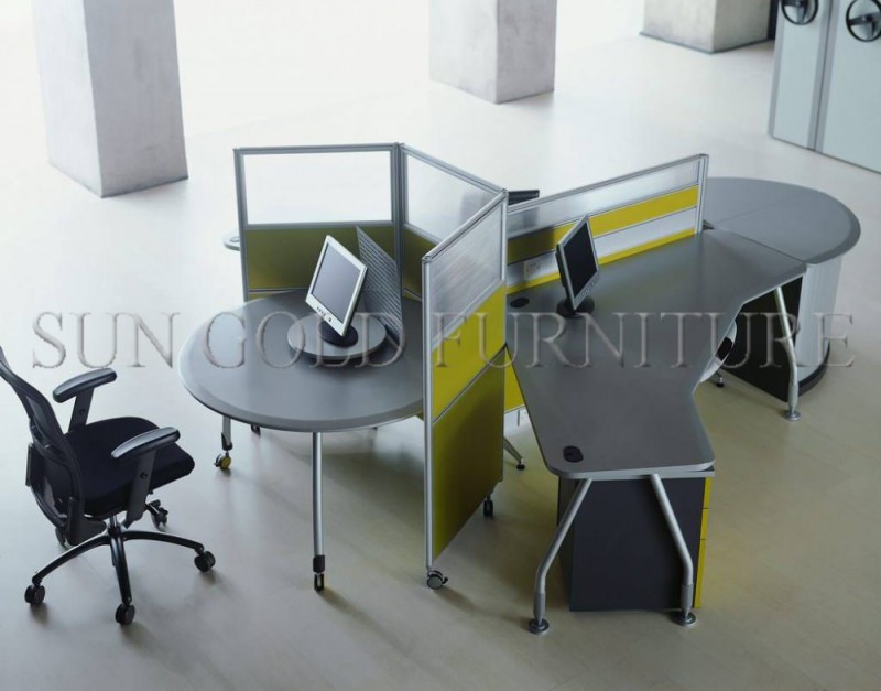 人気のガラスパーティションオープン120オフィスワークステーションでラウンドコーヒーテーブル( SZ-WS330)-オフィスパーティション問屋・仕入れ・卸・卸売り
