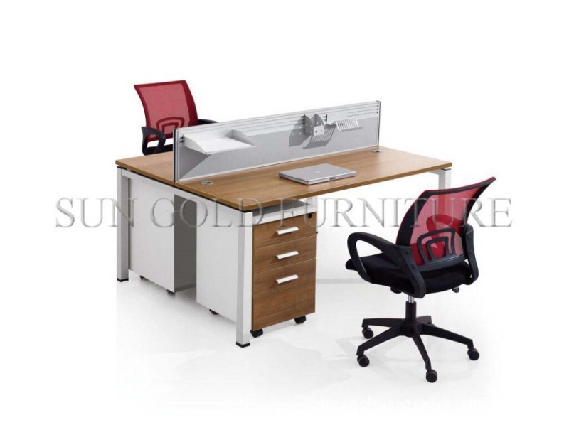 人気の小さな オフィス木造2 サイド デスク ワークステーション (SZ-WS274)-オフィスパーティション問屋・仕入れ・卸・卸売り