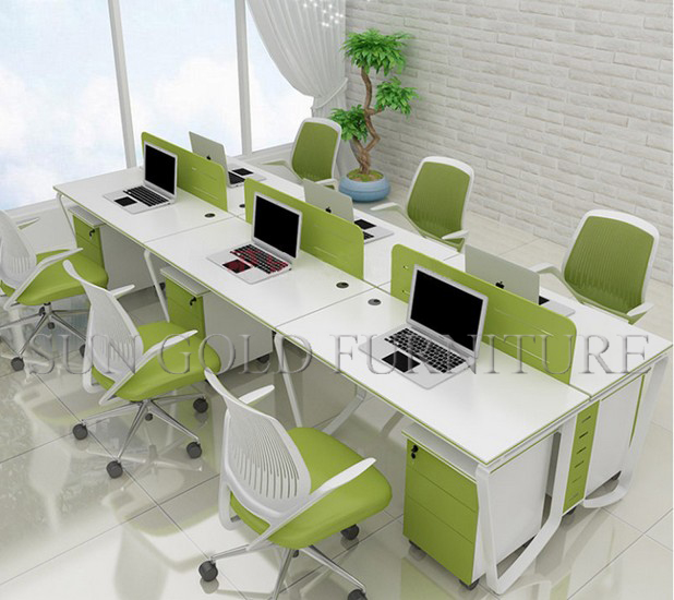 明るい色とストレート形状オフィス現代家具ワークステーション( SZ-WSL303)-オフィスパーティション問屋・仕入れ・卸・卸売り