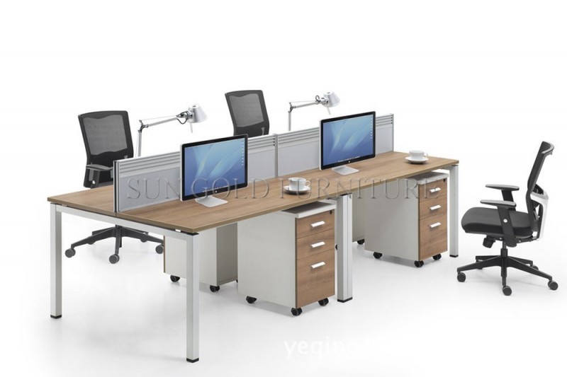 現代オーク表面使用オフィス ワークステーション diviers テーブル (SZ-WS270)-オフィスパーティション問屋・仕入れ・卸・卸売り