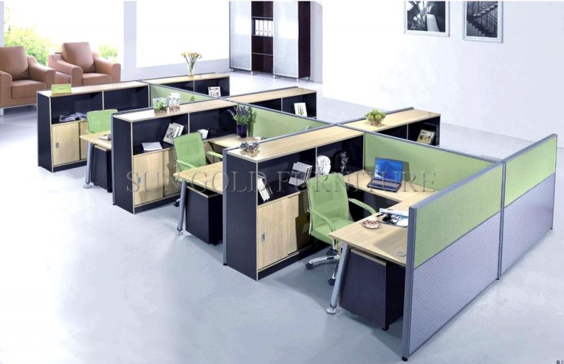 現代デスクdookcase組み合わせデザインオフィスワークステーション用6人( SZ-WS256)-オフィスパーティション問屋・仕入れ・卸・卸売り