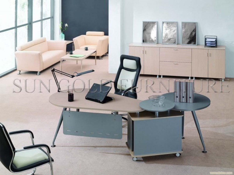 現代オフィス湾曲バリデスク使用小さなコンピュータテーブル( SZ-WD365)-オフィスパーティション問屋・仕入れ・卸・卸売り