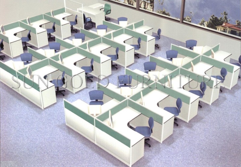 現代の大きなオフィスキュービクル最新10席ワークステーションコンピュータデスク( SZ-WS323)-オフィスパーティション問屋・仕入れ・卸・卸売り