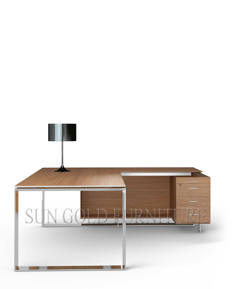 カスタマイズされた木製オフィステーブルデザイン現代オフィス家具コンピュータデスク( SZ-OD498)-オフィスパーティション問屋・仕入れ・卸・卸売り